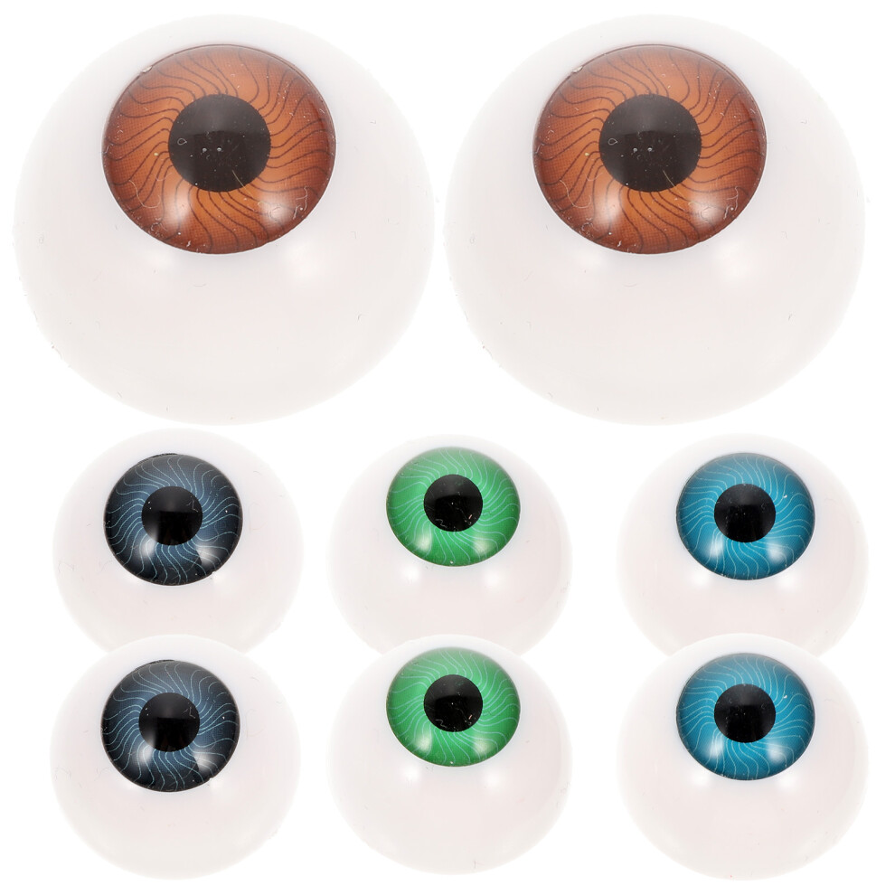 Eyeball Prop Assorted Color 8pcs 1.02x1.02x0.47in-image-OPC-PKC5F78-NEW