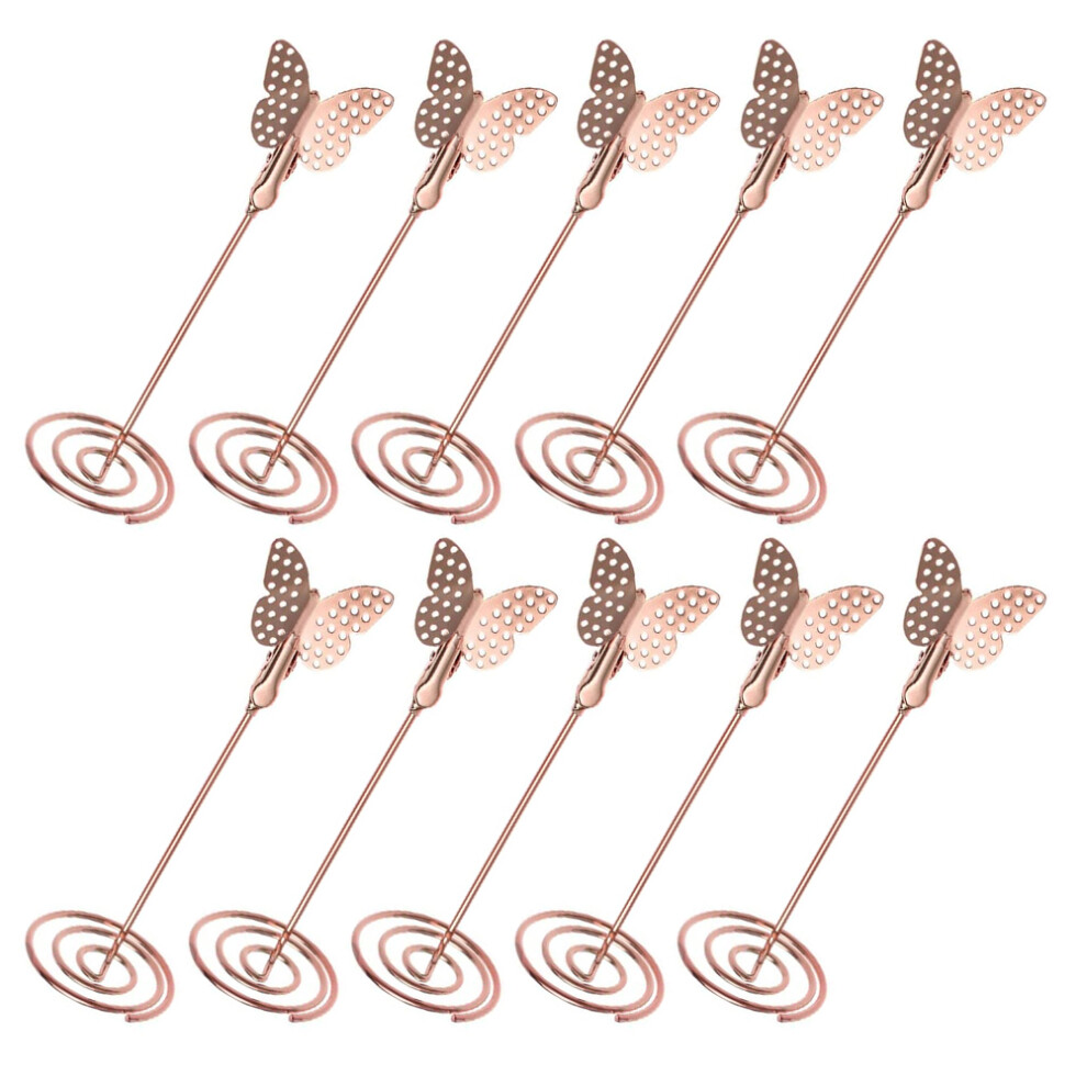 Rose Gold Metal Place Card Holders For Wedding 10pcs-image-OPC-PKC5GHH-NEW