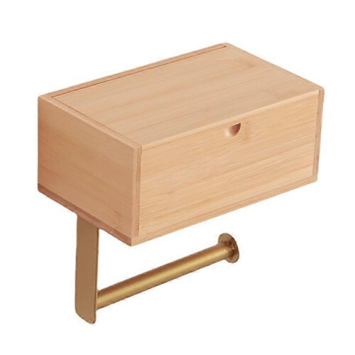 Toilet Paper Bamboo Roll Holder, Bathroom Roll Holder