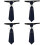 4pcs Tie Neck Boy Hand Type Accessories Polyester Men And Women 5