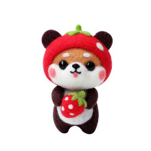 Coffee Color Diy Art Craft Dog Felting Kit For Kids 1 Set