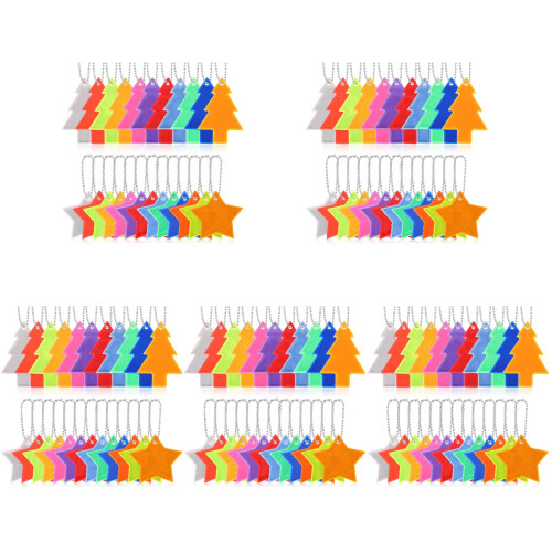 5 Pack Safety Reflective Keychain Pendant Pendants Backpack Ornaments 1