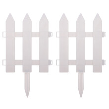 3 Pcs Garden Fence Lawn Border Edging Decorative Picket Edgings Small