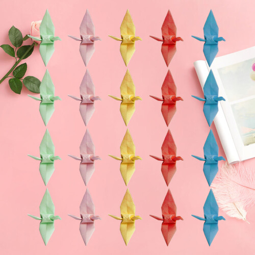 100 Pcs Star Origami Paper Strips Wedding Decor Decorations 2