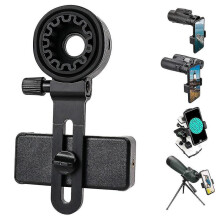 Telescope Phone Adapter, Universal Cell Phone Mount Compatible with Binoculars, Monocular, Microscope, Spotting Scope, Telescope, Smartphone Holder Cl