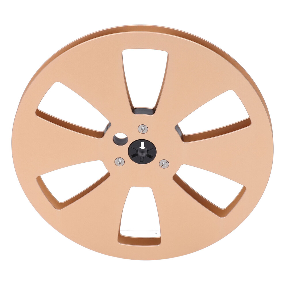 7In Aluminum Sound Tape Reel 1/4In Universal Recorder Parts Gold 8411346645794