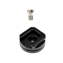 Stability Camera Hot Shoe Mount to 1/4"-20 Tripod Screw Adapter for DSLR Cameras, Aluminum and Brass Construction