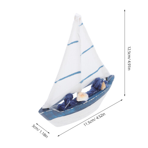 2 Pcs Mediterranean Sailing Ship Model Kit Creative Sailboat 2
