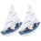 2 Pcs Mediterranean Sailing Ship Model Kit Creative Sailboat 1