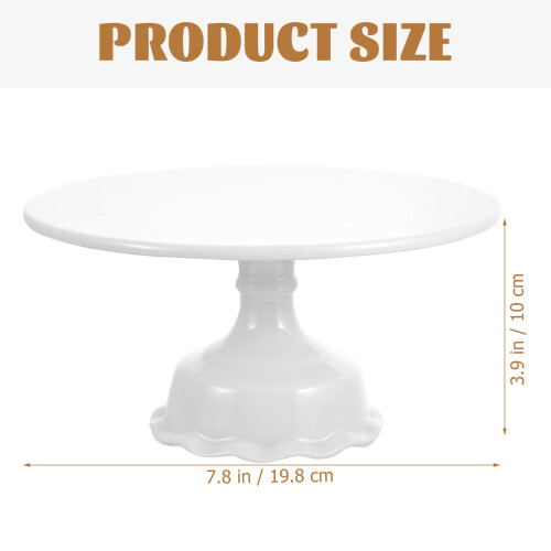 Ceramic Cake Stand Plate High Base Fruit Snack Tray Holder 2