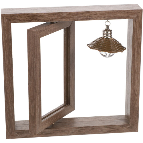1pcs Household Photo Frame Square Wood With Rotating Design 2