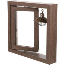 1pcs Household Photo Frame Square Wood With Rotating Design