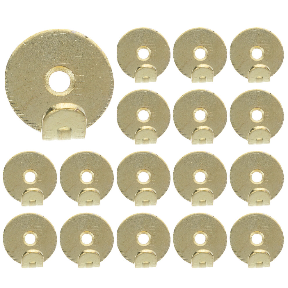 20 Pcs Wall Hook Picture Hanging Hooks Mounting Work Golden 3182240399797