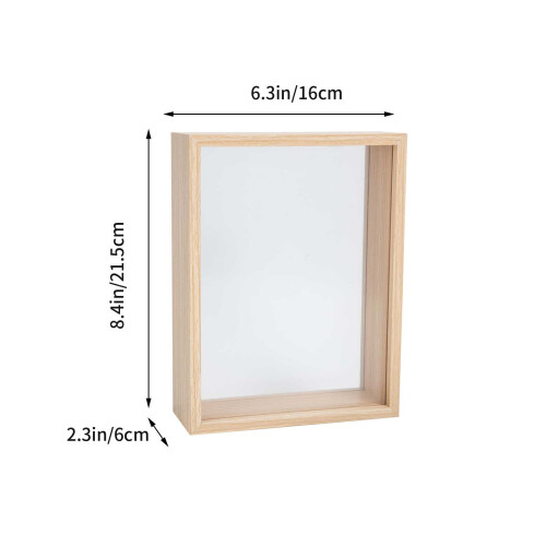 Pressed Flowers Shadow Box Flower Frame Natural Wood 1pack 1