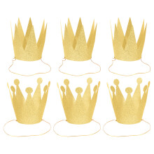 2 Pcs Household Seats Decorations Prince Crowns Glitter Hats Baby