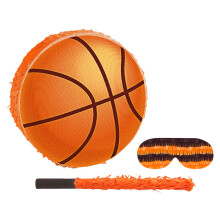 Basketball Piñata with Stick and Blindfold for Kids Party