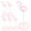 2 Pieces Wedding Party Photobooth Props Decorations Clip Holders 1