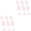 2 Pieces Wedding Party Photobooth Props Decorations Clip Holders 3