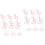 2 Pieces Wedding Party Photobooth Props Decorations Clip Holders 4