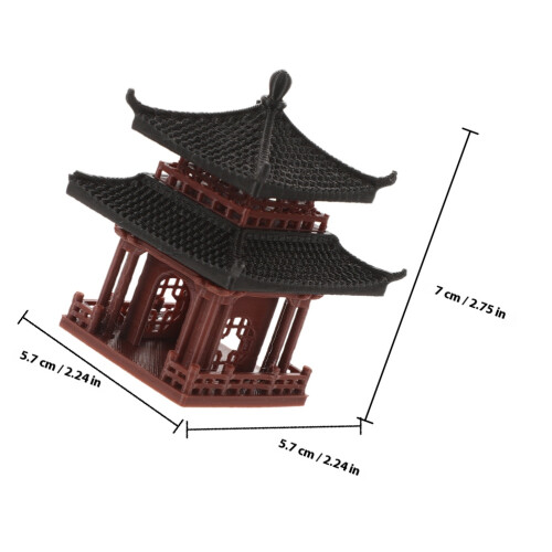 PP Mini Statue Pagode Bonsai Garten Deko 1