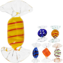 24Stk Glas Candy-Ornamente Mini Deko Bunt Kreativ Für Zuhause