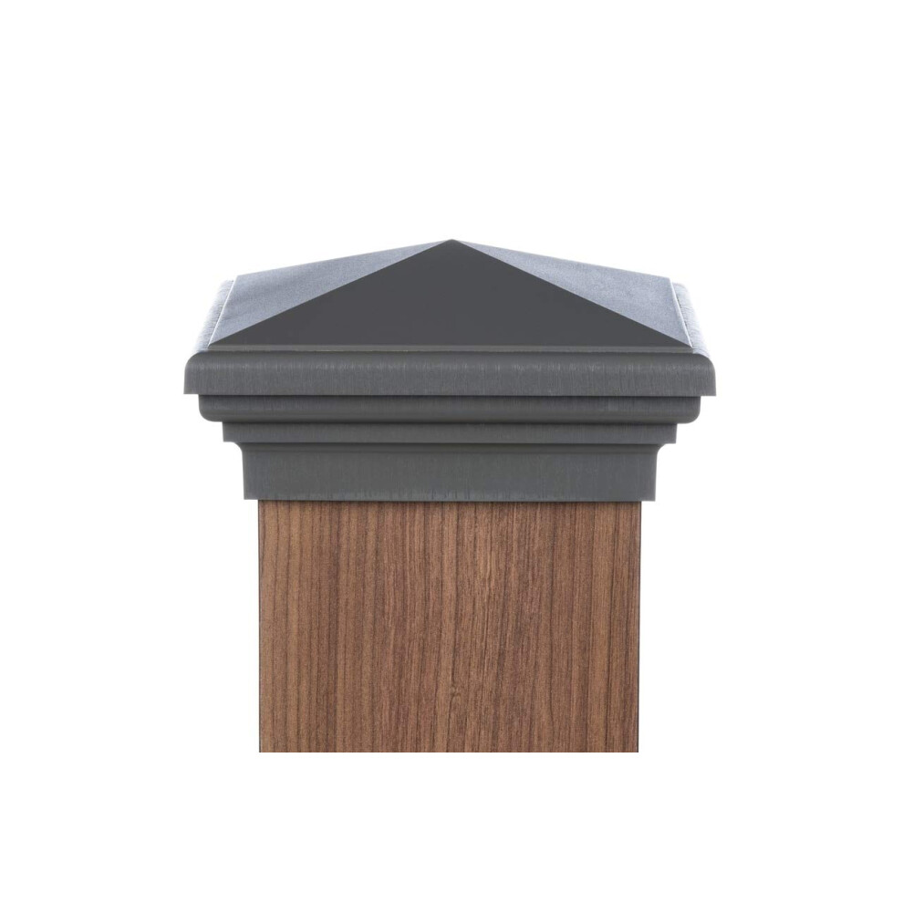 6X6 Post Cap 5.5X5.5most Common Brown New England Pyramid Style Square Top For Outdoor Fences Mailboxes And Decks By Atlanta Post Caps 810090440385