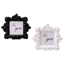 Qnmwood 2 Mini Baroque Square Picture Frames For Wedding/Home Decor