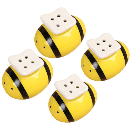 5 Pieces Bee Themed Kitchen Decor Salt Shaker Seasoning Container 2