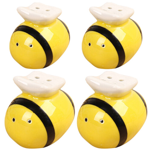 5 Pieces Bee Themed Kitchen Decor Salt Shaker Seasoning Container 1