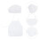 1Set Pasgeboren Baby Koksfotokleding Wit Elastisch En Stijlvol 5