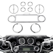 Ensemble de 9 boucles de garniture de haut-parleur de compteur de vitesse d'accent stro compatible avec les modles Harley Davidson Electra Str