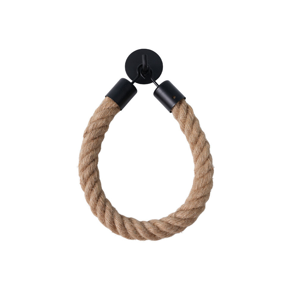 (Rope Round) Hanging Vintage Towel Rope Toilet Paper Holder Home Supplies Decoration Bathroom