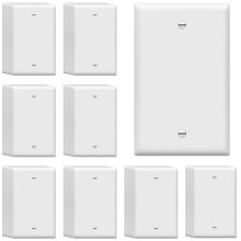 ENERLITES res kszlk fali lemez Fnyes Kivitel Standard Mret 1-Gang 4,50"""" x 2,76"" Polikarbont, hore lgyul muanyag 8801-W-40DB fehr (40 db)