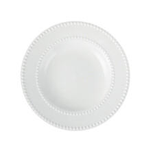 Round Ceramic Dinner Plate 22x22x3.2CM, White Dinnerware for Serving Cake Snacks Appetizers, Creative Shape Side Plate