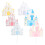 Castle Cake Decoration Set Assorted Color Plastic 6pcs 9