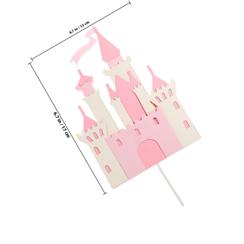 Castle Cake Decoration Set Assorted Color Plastic 6pcs 1