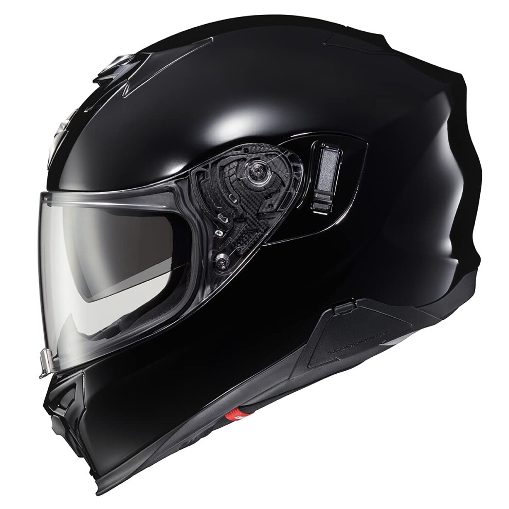 ScorpionEXO T520 Full Face Dual Sport Motorcycle Helmet with Bluetooth Ready Speaker Pockets DOT ECE Solid Gloss Black Small-image-OPC-PJY9XYP-NEW