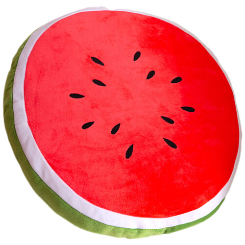 Red Plush Watermelon Seat Cushion Soft Decorative Throw Pillow