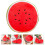 Red Plush Watermelon Seat Cushion Soft Decorative Throw Pillow 6