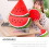 Red Plush Watermelon Seat Cushion Soft Decorative Throw Pillow 11