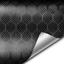 V2 Hex Carbon Black Vinyl-Autofolie (1 Fu x 5 Fu)