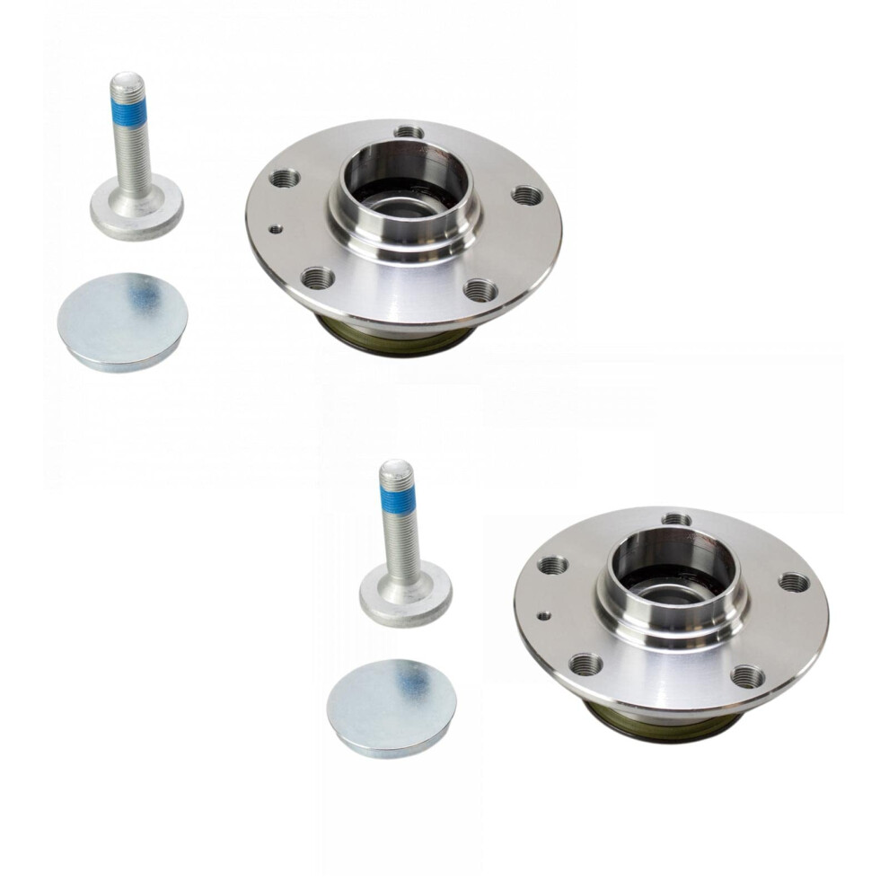 Trq Rear Wheel Hub & Bearing Pair Lh & Rh For Audi Eos Golf Gti Rabbit A3 Vw 195591301565
