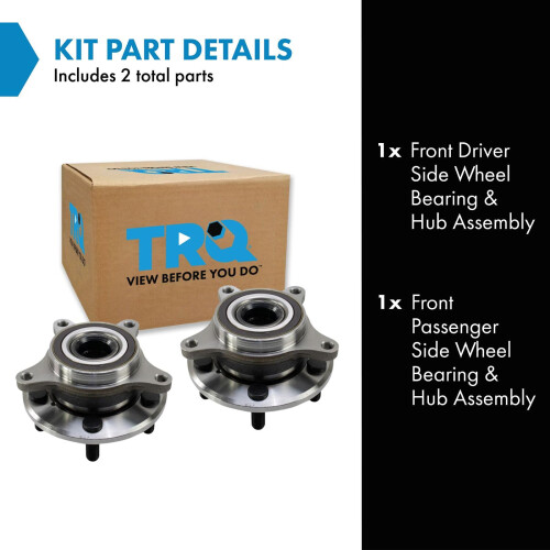 TRQ Ensemble de roulements de moyeu de roue avant compatible avec Honda Civic 20172021 2