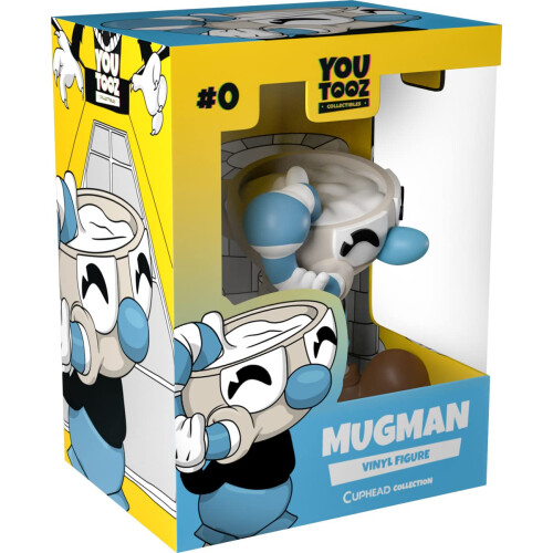 Youtooz Mugman Vinyl Figure 3,7 polegadas Mugman Action Figure Coleo Cuphead baseada em jogos Cuphead