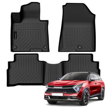 Auxko All Weather Floor Mats Fit for Kia Sportage 2023 2024 2025 Not Hybrid TPE Rubber Liners Set Sportage 2023 Accessories All Season Guard Odorless
