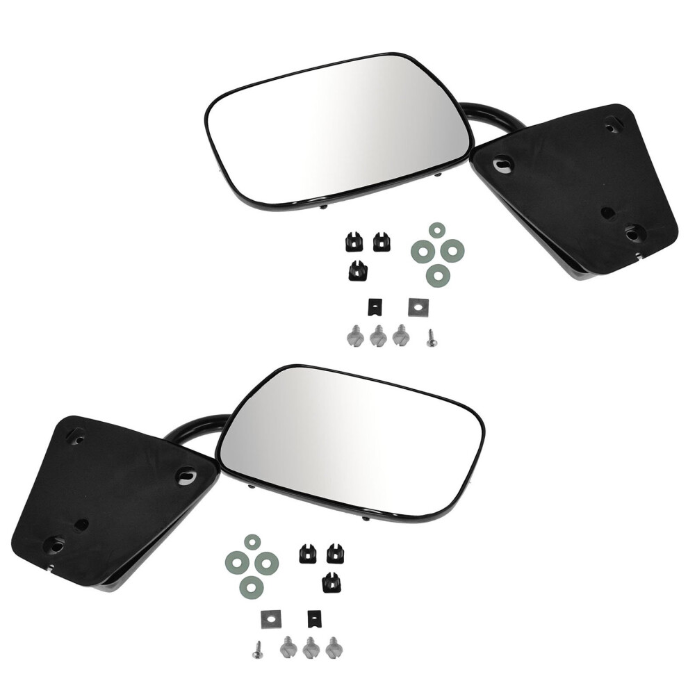 Trq Driver & Passenger Side Mirror Set With Housing Compatible With 7391 Chevrolet Gmc Gm1320223 Black 191213093290