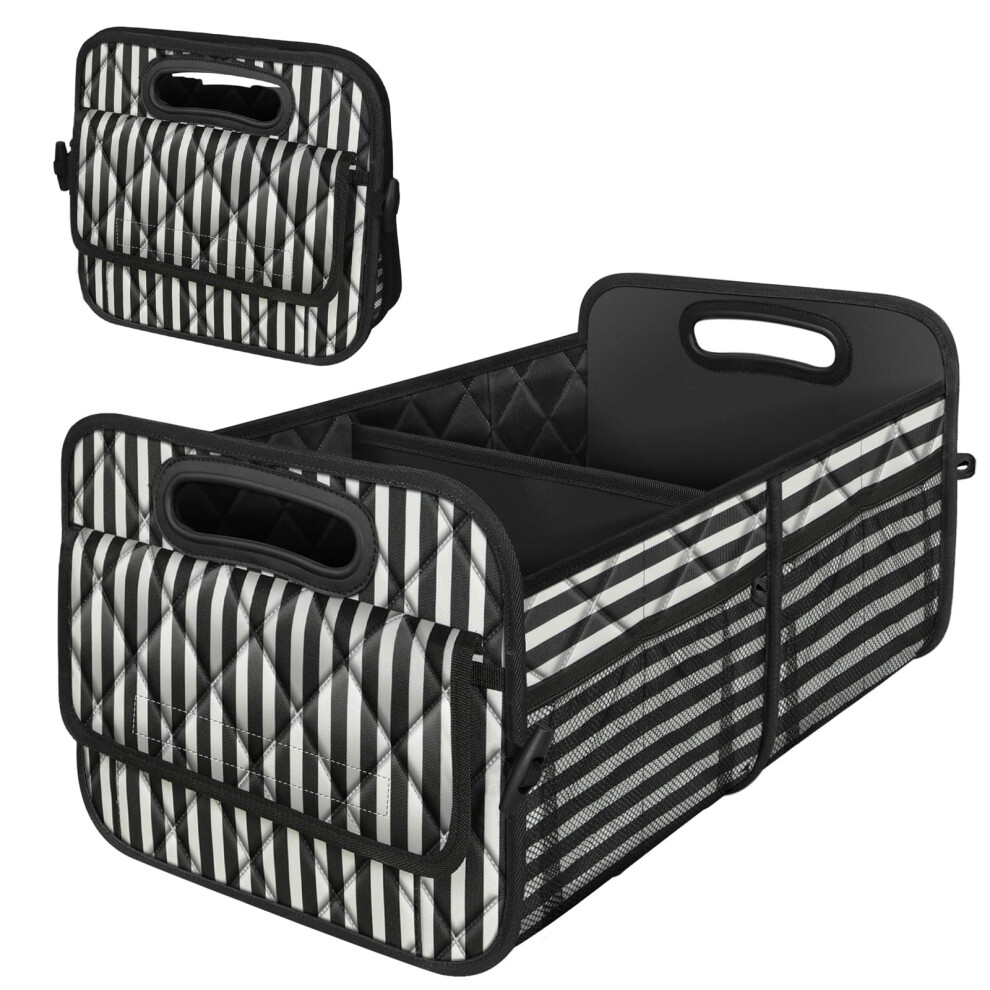 Deosk Car Trunk Organizer For Suvs Cars And Trucks With 6 Big Pockets Waterproof Polyester Storage Box 735280752249