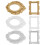 Raindrops Mini Picture Frame For Phone Accessories Baroque Style 6pcs 11