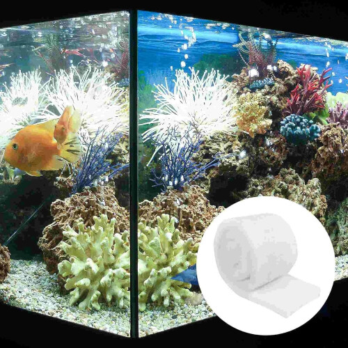 Filter Floss Aquarium Sponge 1M Thick Polyester Padding for Pond Filtration System, Compatible with Aquariums 2