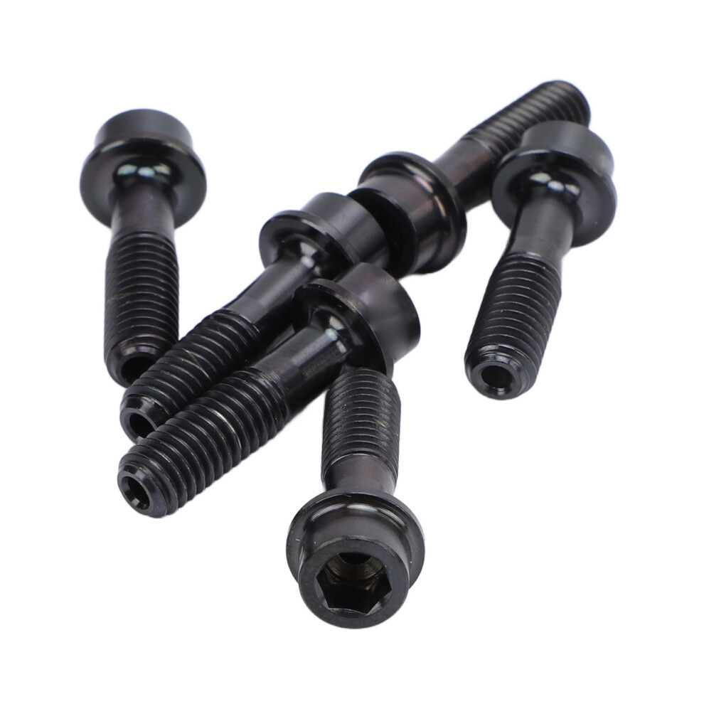 6Pcs M5x18mm Alloy Bike Fixed Stem Bolts For Mountain & Road Bikes, Black 3611346650247